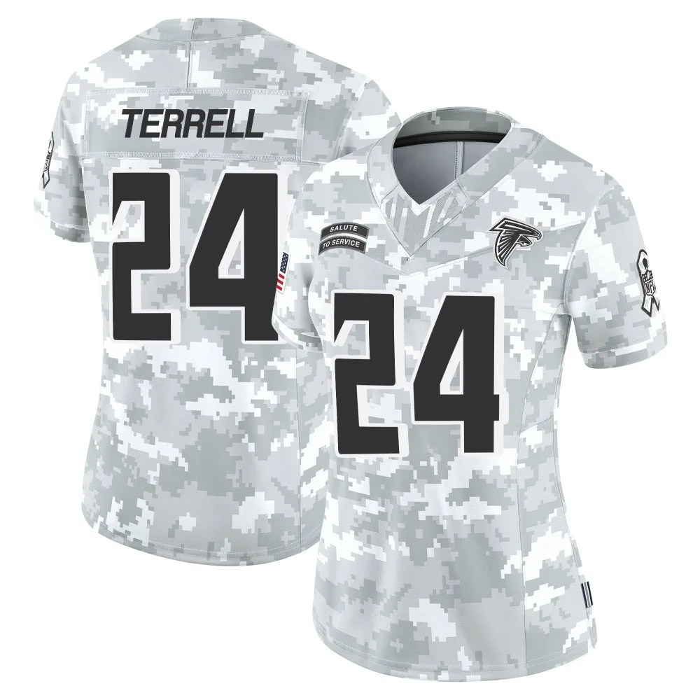 A.j. Terrell Atlanta Falcons Women's Nike 2024 Salute To Service Limited Arctic Camo Jersey A.j. Terrell Atlanta Falcons Women's Nike 2024 Salute To Service Limited Arctic Camo Jersey