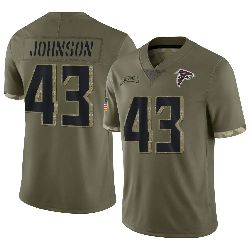 Anthony Johnson Atlanta Falcons Men's Nike 2022 Salute To Service Limited Olive Jersey Anthony Johnson Atlanta Falcons Men's Nike 2022 Salute To Service Limited Olive Jersey