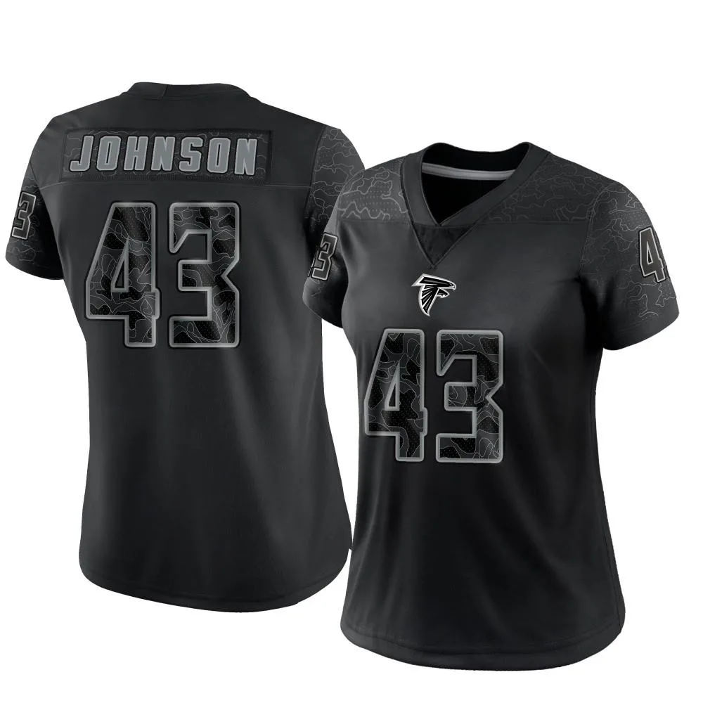 Anthony Johnson Atlanta Falcons Women's Nike Reflective Limited Black Jersey Anthony Johnson Atlanta Falcons Women's Nike Reflective Limited Black Jersey