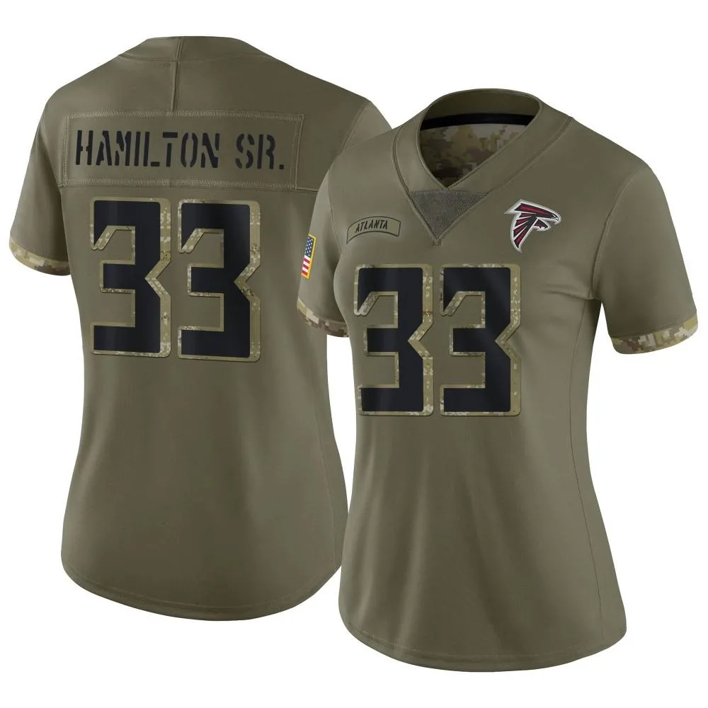 Antonio Hamilton Sr. Atlanta Falcons Women's Nike 2022 Salute To Service Limited Olive Jersey Antonio Hamilton Sr. Atlanta Falcons Women's Nike 2022 Salute To Service Limited Olive Jersey