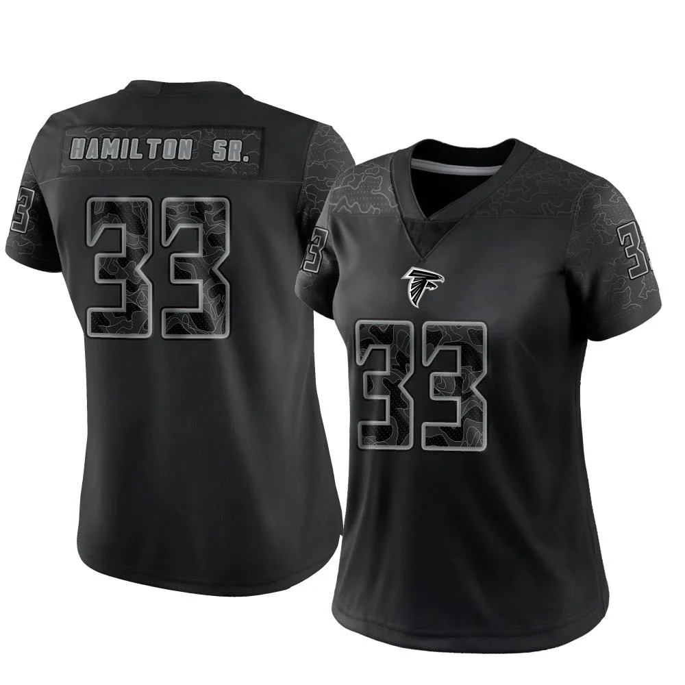 Antonio Hamilton Sr. Atlanta Falcons Women's Nike Reflective Limited Black Jersey Antonio Hamilton Sr. Atlanta Falcons Women's Nike Reflective Limited Black Jersey
