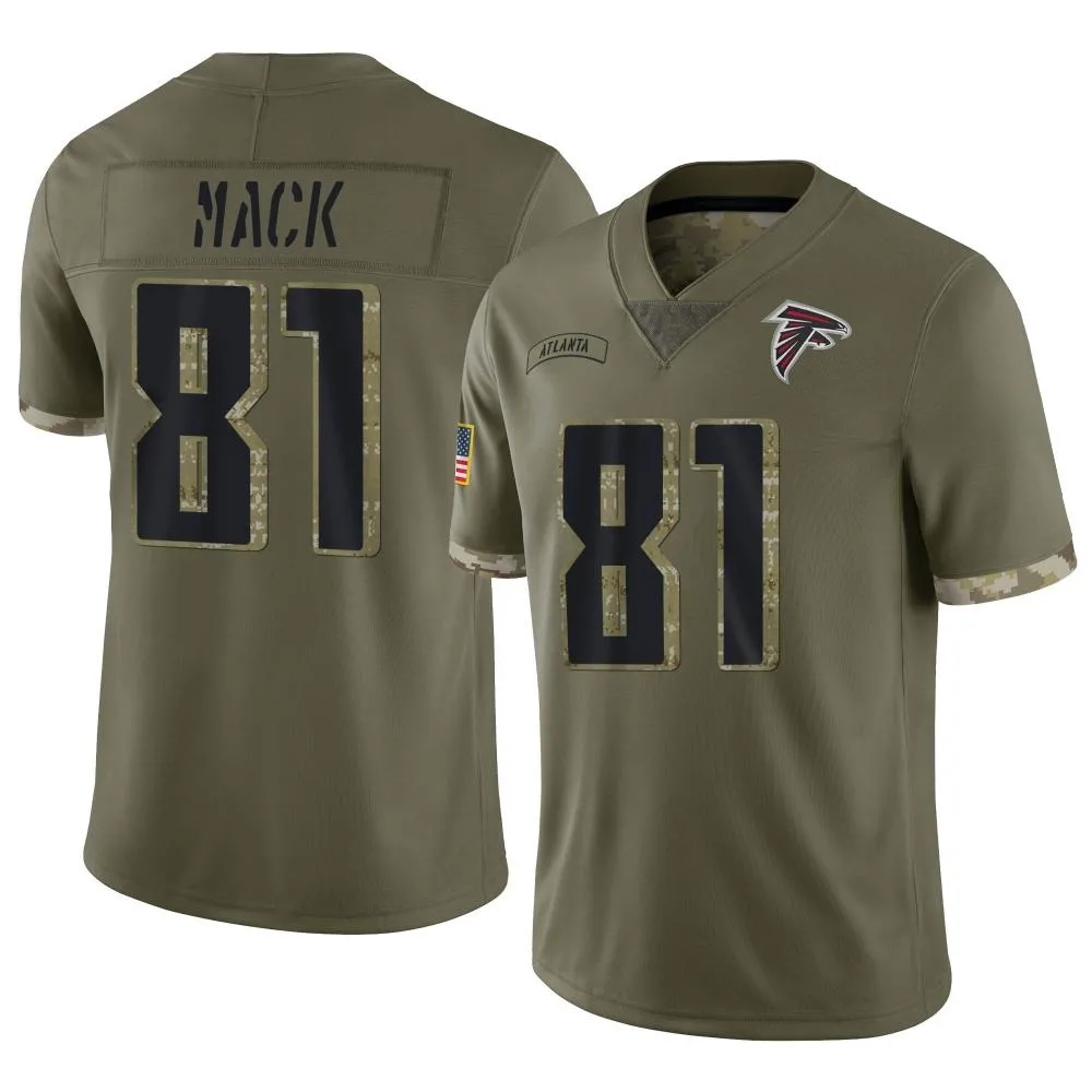 Austin Mack Atlanta Falcons Men's Nike 2022 Salute To Service Limited Olive Jersey Austin Mack Atlanta Falcons Men's Nike 2022 Salute To Service Limited Olive Jersey