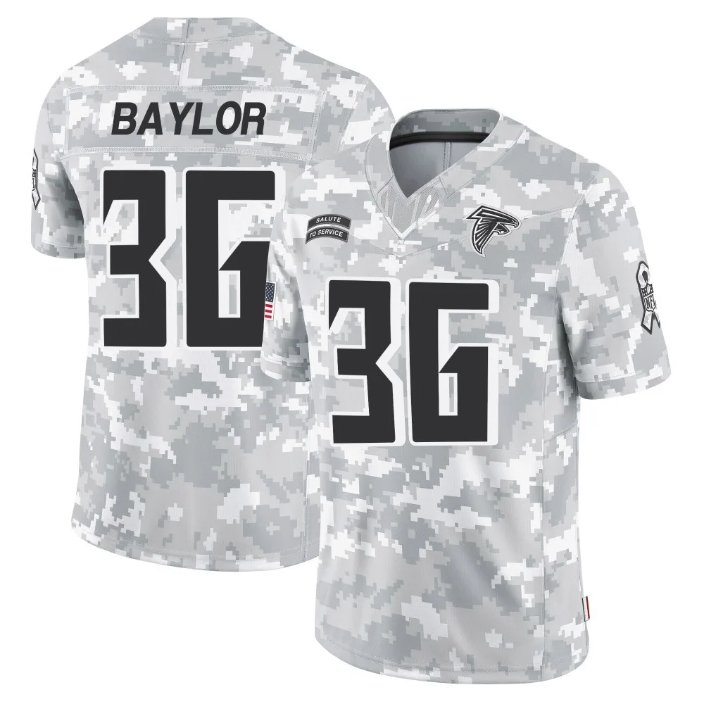 B.j. Baylor Atlanta Falcons Men's Nike 2024 Salute To Service Limited Arctic Camo Jersey B.j. Baylor Atlanta Falcons Men's Nike 2024 Salute To Service Limited Arctic Camo Jersey