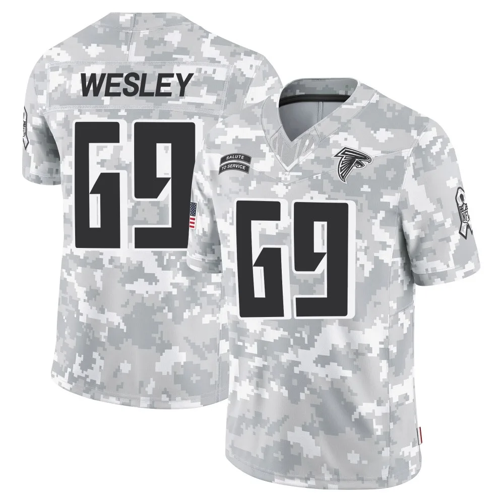 Barry Wesley Atlanta Falcons Men's Nike 2024 Salute To Service Limited Arctic Camo Jersey Barry Wesley Atlanta Falcons Men's Nike 2024 Salute To Service Limited Arctic Camo Jersey