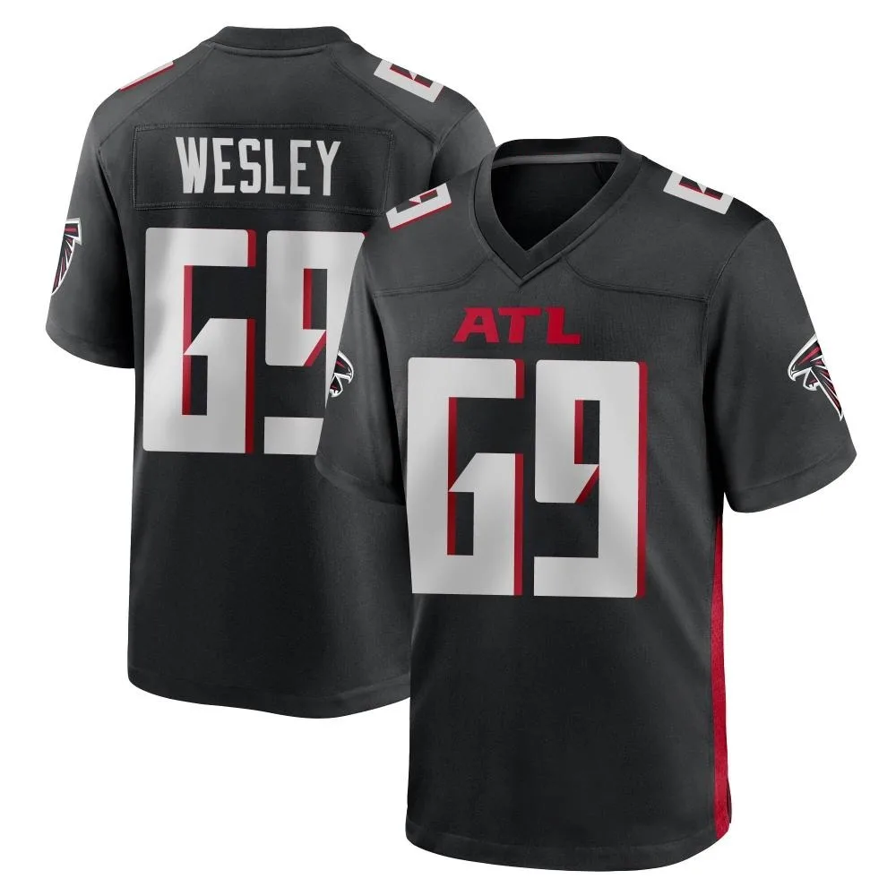 Barry Wesley Atlanta Falcons Men's Nike Alternate Game Black Jersey Barry Wesley Atlanta Falcons Men's Nike Alternate Game Black Jersey