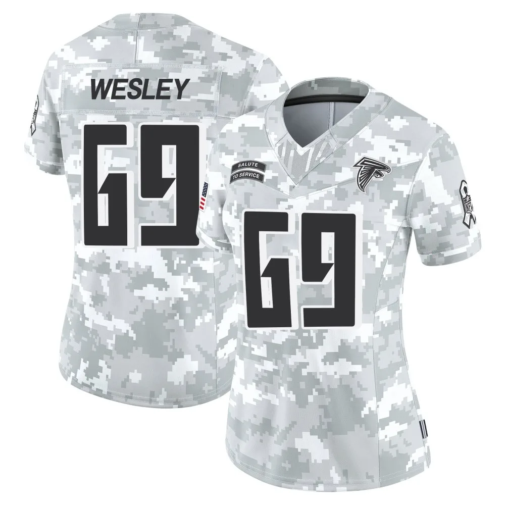 Barry Wesley Atlanta Falcons Women's Nike 2024 Salute To Service Limited Arctic Camo Jersey Barry Wesley Atlanta Falcons Women's Nike 2024 Salute To Service Limited Arctic Camo Jersey