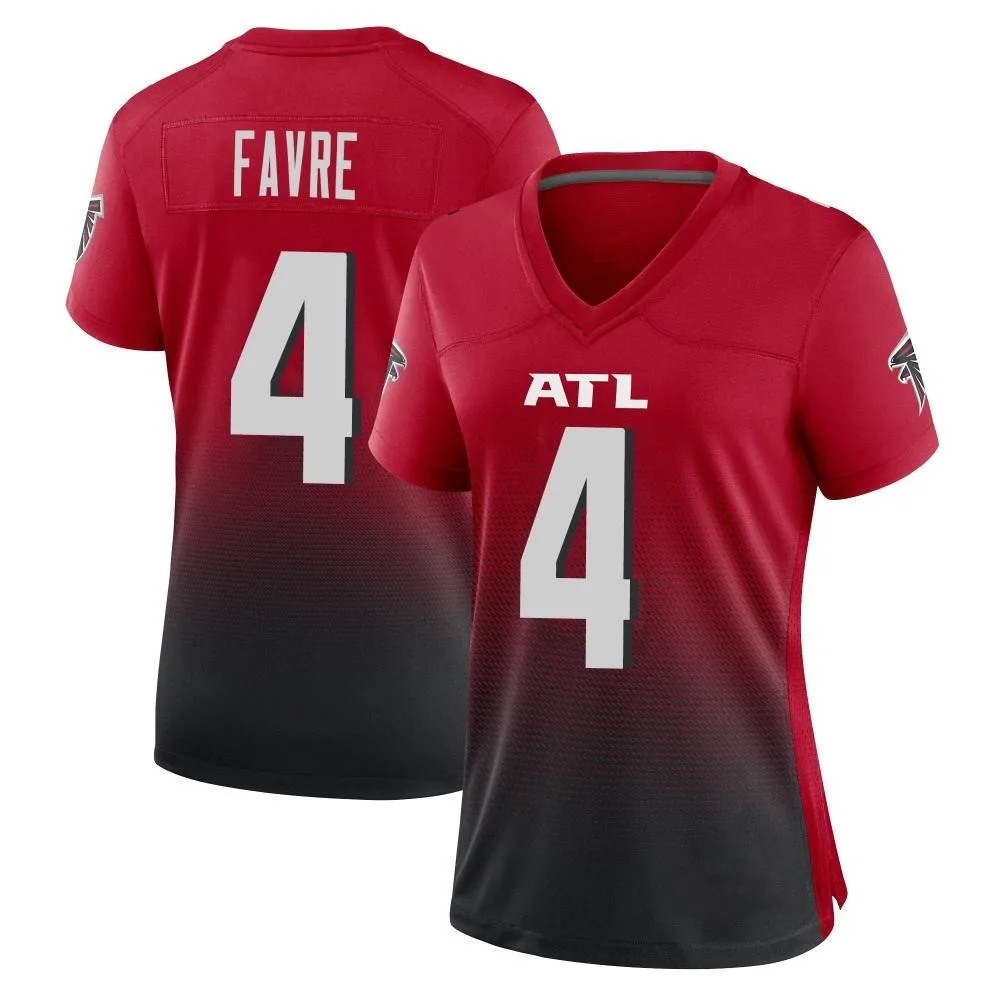 Brett Favre Atlanta Falcons Women's Nike 2nd Alternate Game Red Jersey Brett Favre Atlanta Falcons Women's Nike 2nd Alternate Game Red Jersey
