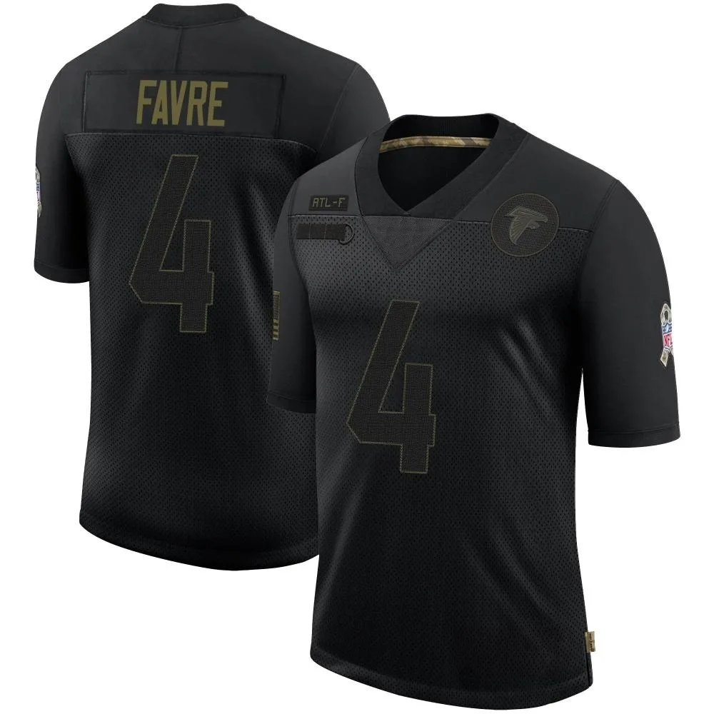 Brett Favre Atlanta Falcons Youth Nike 2020 Salute To Service Limited Black Jersey Brett Favre Atlanta Falcons Youth Nike 2020 Salute To Service Limited Black Jersey