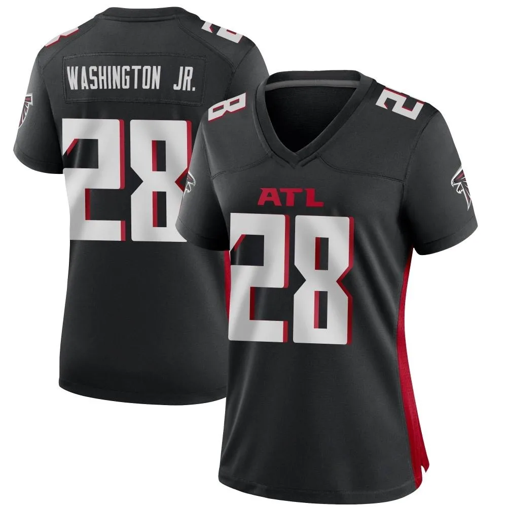 Carlos Washington Jr. Atlanta Falcons Women's Nike Alternate Game Black Jersey Carlos Washington Jr. Atlanta Falcons Women's Nike Alternate Game Black Jersey