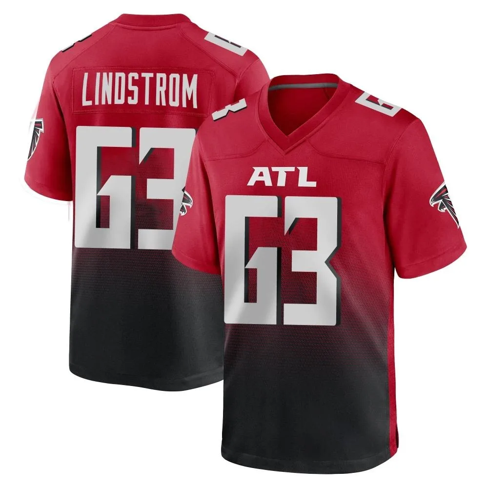Chris Lindstrom Atlanta Falcons Men's Nike 2nd Alternate Game Red Jersey Chris Lindstrom Atlanta Falcons Men's Nike 2nd Alternate Game Red Jersey