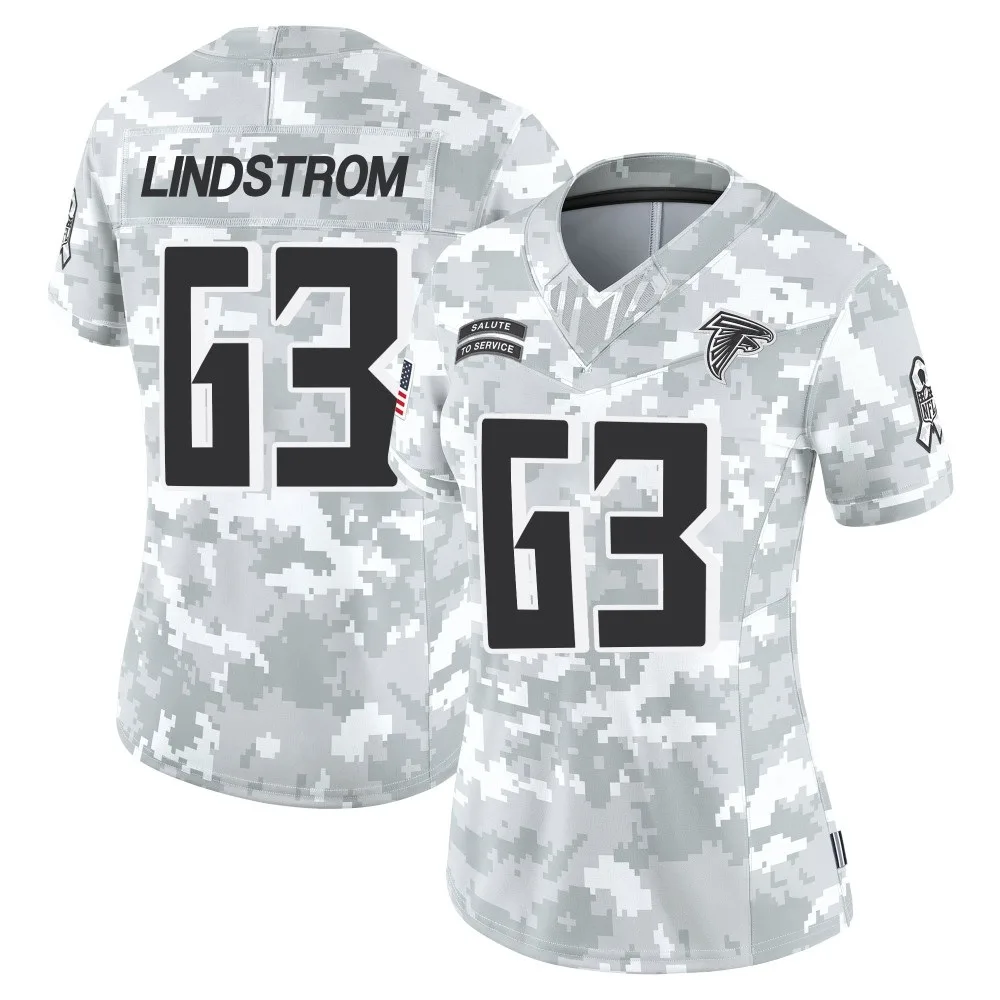 Chris Lindstrom Atlanta Falcons Women's Nike 2024 Salute To Service Limited Arctic Camo Jersey Chris Lindstrom Atlanta Falcons Women's Nike 2024 Salute To Service Limited Arctic Camo Jersey