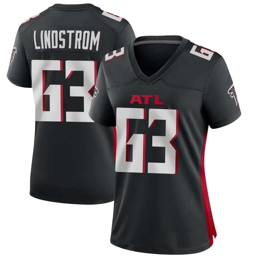 Chris Lindstrom Atlanta Falcons Women's Nike Alternate Game Black Jersey Chris Lindstrom Atlanta Falcons Women's Nike Alternate Game Black Jersey