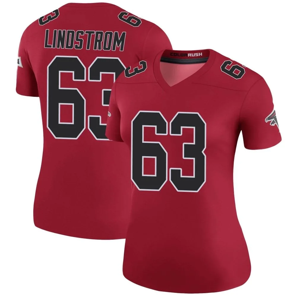 Chris Lindstrom Atlanta Falcons Women's Nike Color Rush Legend Red Jersey Chris Lindstrom Atlanta Falcons Women's Nike Color Rush Legend Red Jersey