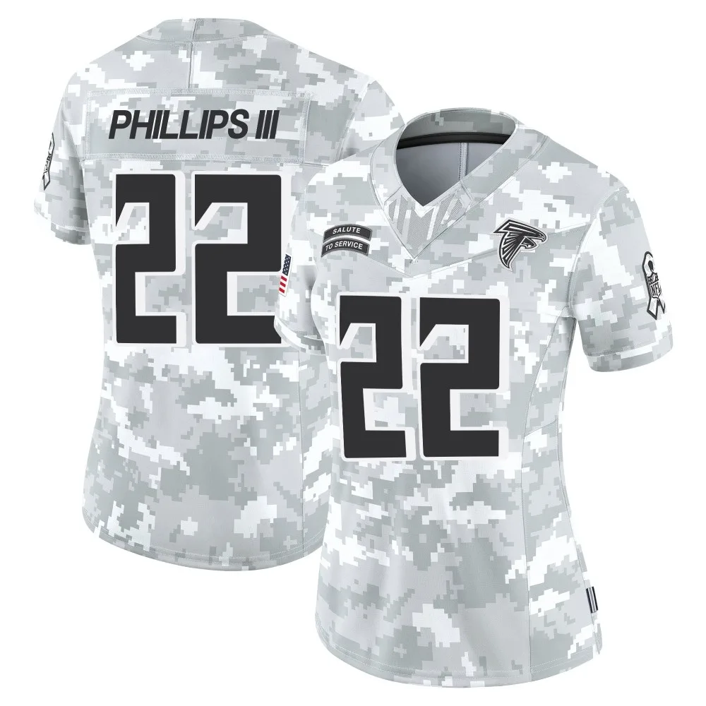 Clark Phillips Iii Atlanta Falcons Women's Nike 2024 Salute To Service Limited Arctic Camo Jersey Clark Phillips Iii Atlanta Falcons Women's Nike 2024 Salute To Service Limited Arctic Camo Jersey