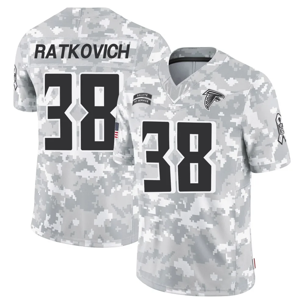 Clint Ratkovich Atlanta Falcons Men's Nike 2024 Salute To Service Limited Arctic Camo Jersey Clint Ratkovich Atlanta Falcons Men's Nike 2024 Salute To Service Limited Arctic Camo Jersey