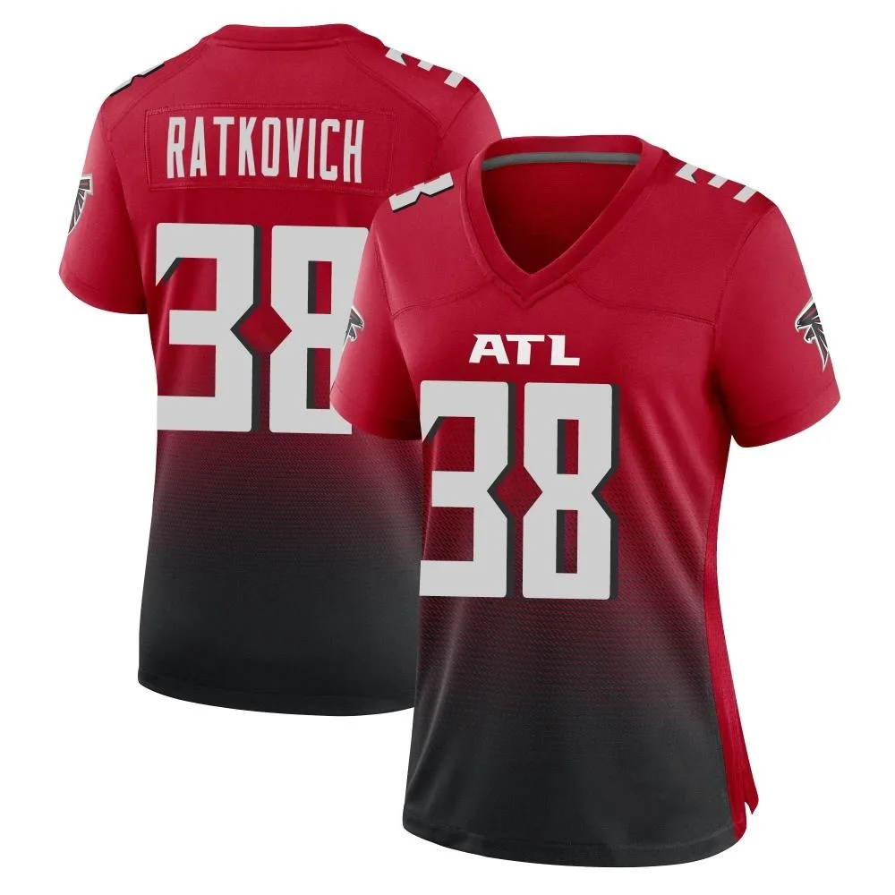 Clint Ratkovich Atlanta Falcons Women's Nike 2nd Alternate Game Red Jersey Clint Ratkovich Atlanta Falcons Women's Nike 2nd Alternate Game Red Jersey