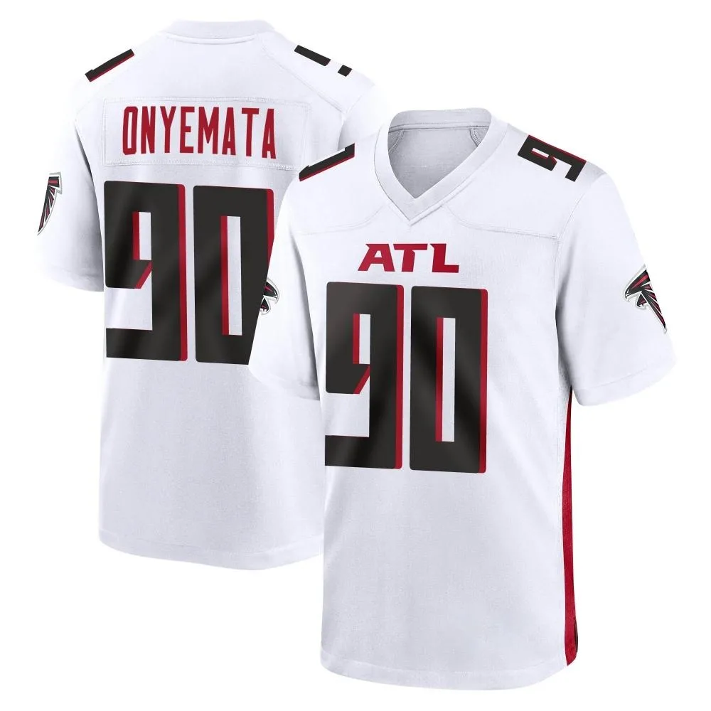 David Onyemata Atlanta Falcons Men's Nike Game White Jersey David Onyemata Atlanta Falcons Men's Nike Game White Jersey