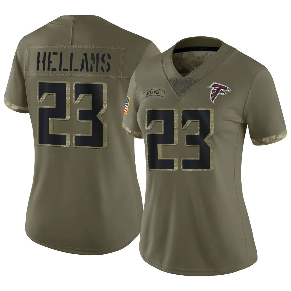 Demarcco Hellams Atlanta Falcons Women's Nike 2022 Salute To Service Limited Olive Jersey Demarcco Hellams Atlanta Falcons Women's Nike 2022 Salute To Service Limited Olive Jersey