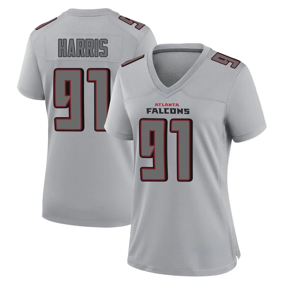Demone Harris Atlanta Falcons Women's Nike Atmosphere Fashion Game Gray Jersey Demone Harris Atlanta Falcons Women's Nike Atmosphere Fashion Game Gray Jersey