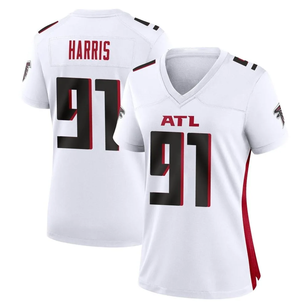 Demone Harris Atlanta Falcons Women's Nike Game White Jersey Demone Harris Atlanta Falcons Women's Nike Game White Jersey