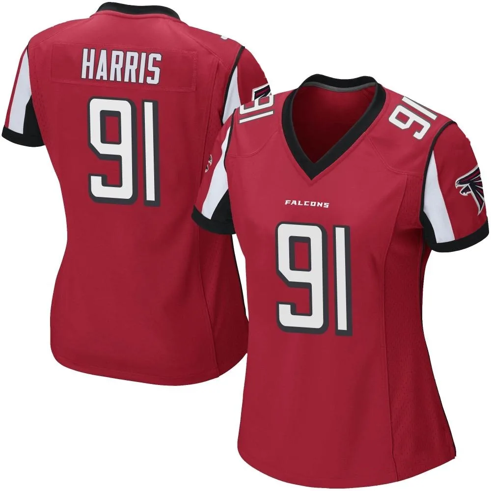 Demone Harris Atlanta Falcons Women's Nike Team Color Game Red Jersey Demone Harris Atlanta Falcons Women's Nike Team Color Game Red Jersey