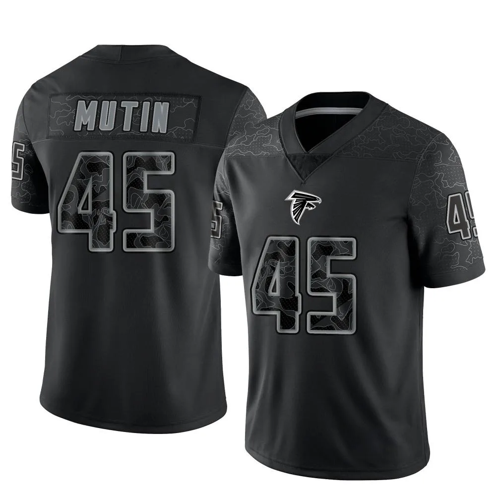 Donavan Mutin Atlanta Falcons Men's Nike Reflective Limited Black Jersey Donavan Mutin Atlanta Falcons Men's Nike Reflective Limited Black Jersey