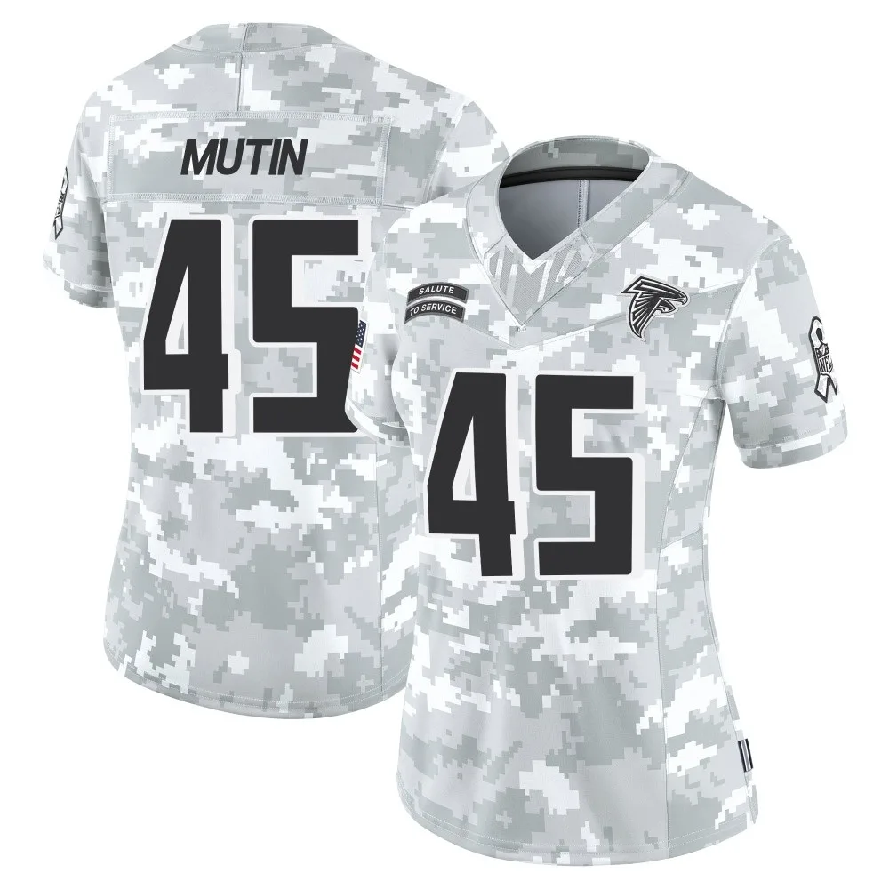 Donavan Mutin Atlanta Falcons Women's Nike 2024 Salute To Service Limited Arctic Camo Jersey Donavan Mutin Atlanta Falcons Women's Nike 2024 Salute To Service Limited Arctic Camo Jersey