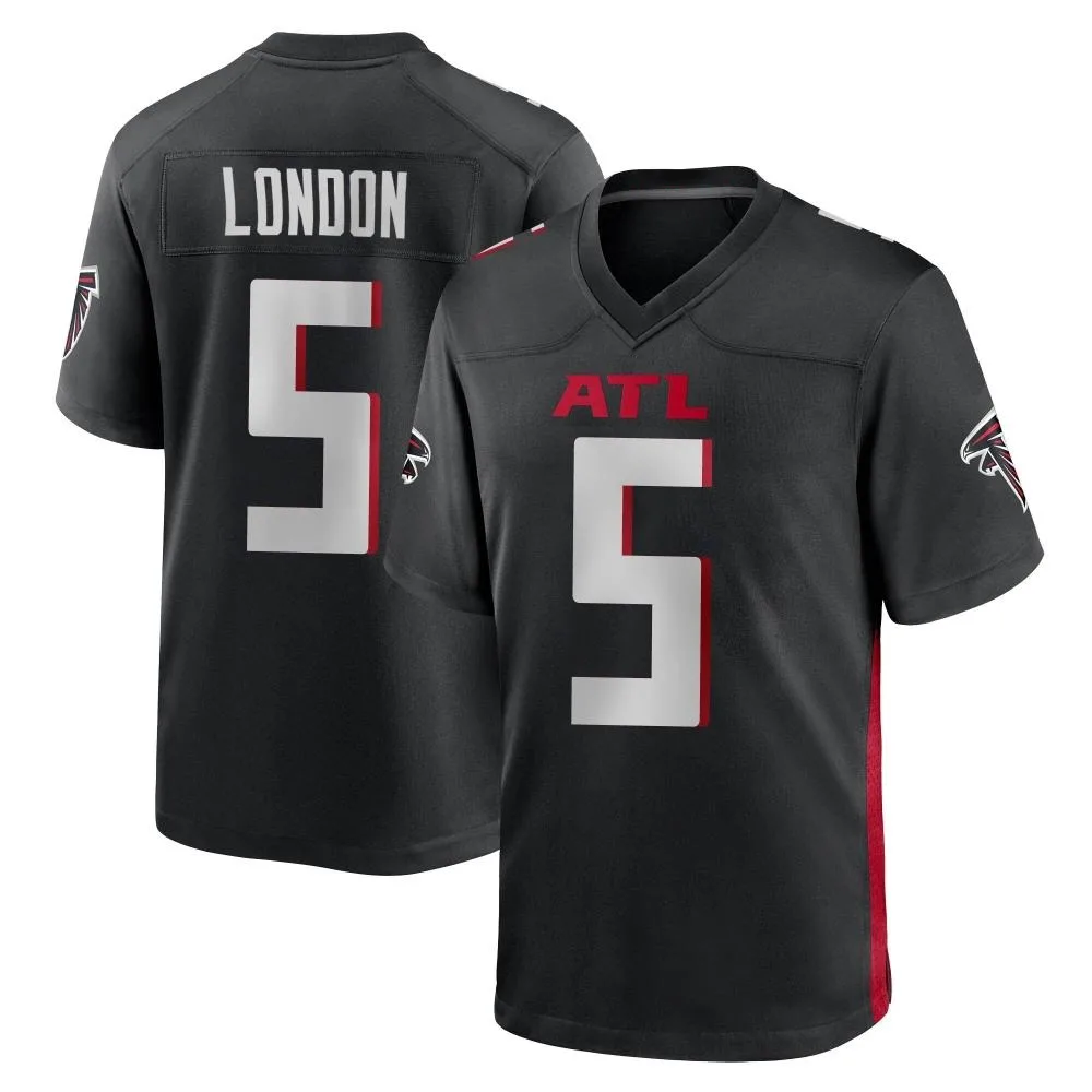 Drake London Atlanta Falcons Men's Nike Alternate Game Black Jersey Drake London Atlanta Falcons Men's Nike Alternate Game Black Jersey