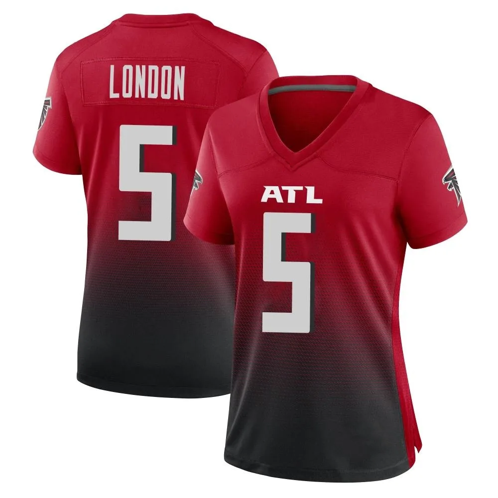 Drake London Atlanta Falcons Women's Nike 2nd Alternate Game Red Jersey Drake London Atlanta Falcons Women's Nike 2nd Alternate Game Red Jersey