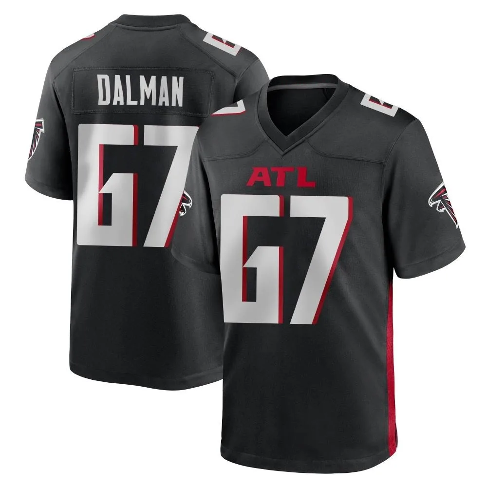 Drew Dalman Atlanta Falcons Men's Nike Alternate Game Black Jersey Drew Dalman Atlanta Falcons Men's Nike Alternate Game Black Jersey