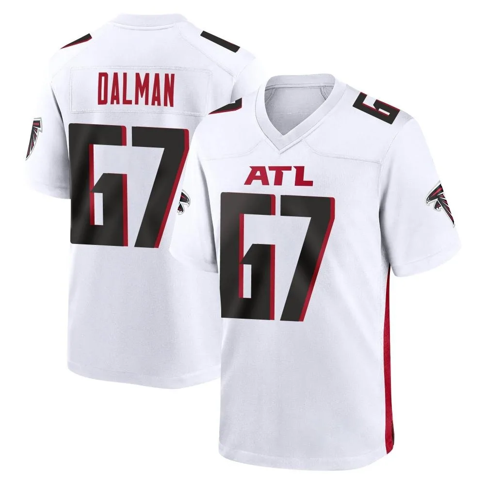Drew Dalman Atlanta Falcons Men's Nike Game White Jersey Drew Dalman Atlanta Falcons Men's Nike Game White Jersey