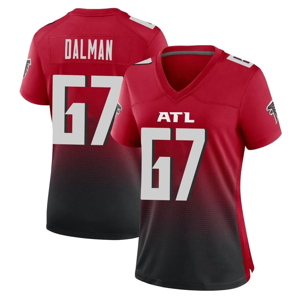 Drew Dalman Atlanta Falcons Women's Nike 2nd Alternate Game Red Jersey Drew Dalman Atlanta Falcons Women's Nike 2nd Alternate Game Red Jersey