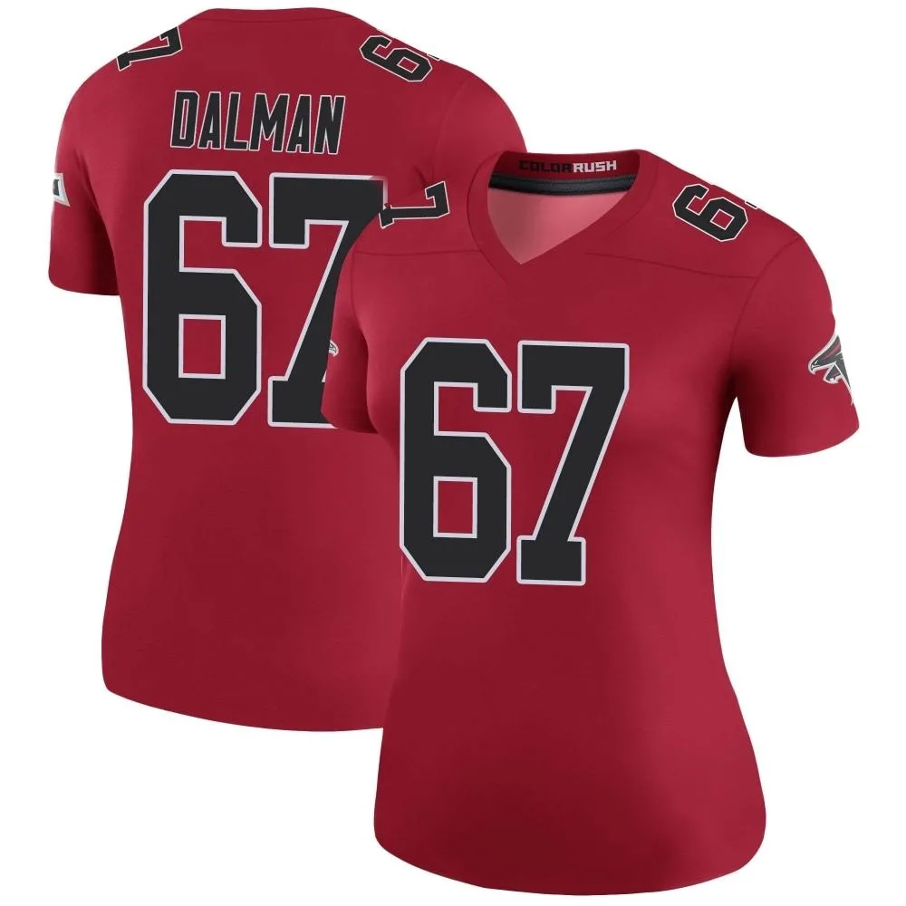 Drew Dalman Atlanta Falcons Women's Nike Color Rush Legend Red Jersey Drew Dalman Atlanta Falcons Women's Nike Color Rush Legend Red Jersey