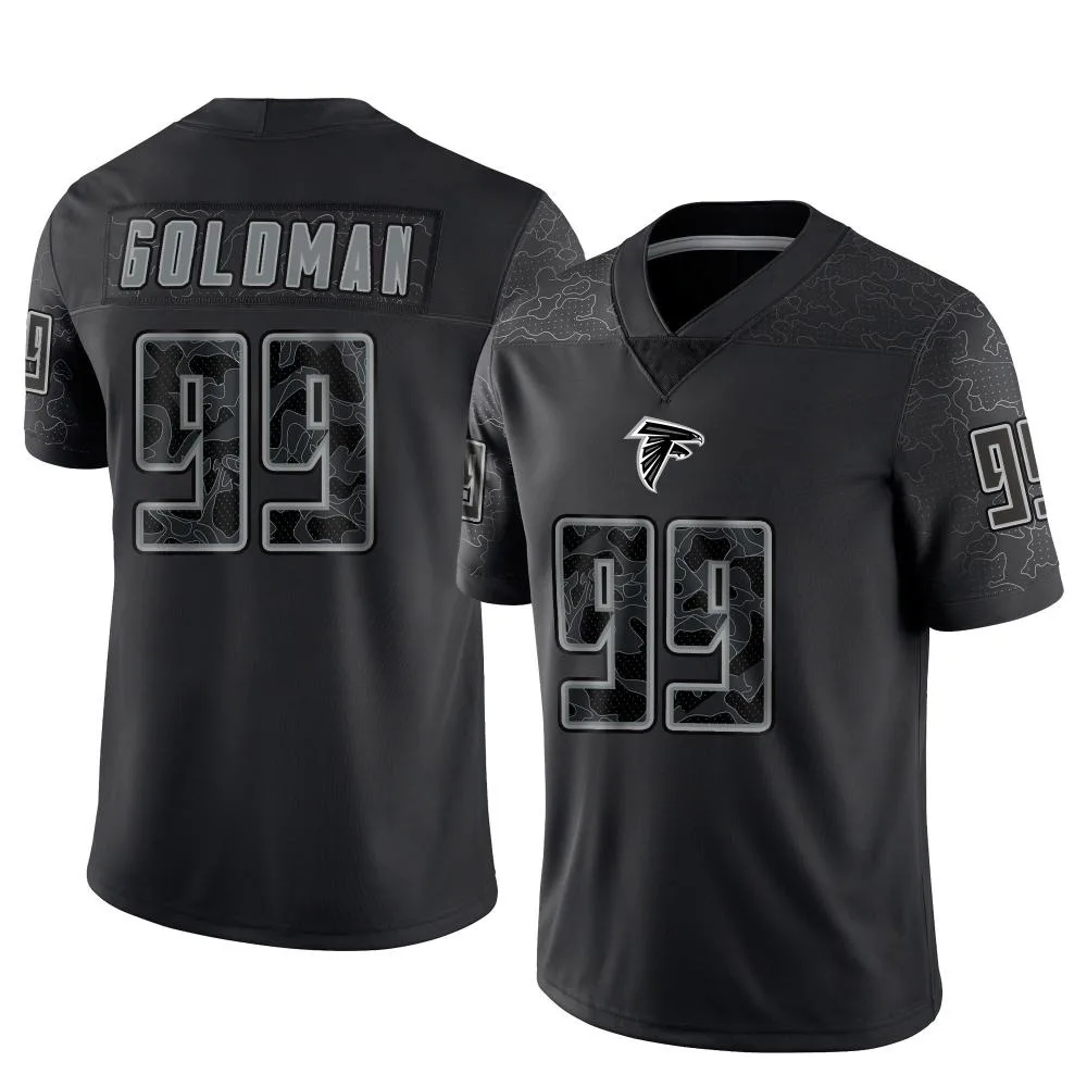 Eddie Goldman Atlanta Falcons Men's Nike Reflective Limited Black Jersey Eddie Goldman Atlanta Falcons Men's Nike Reflective Limited Black Jersey