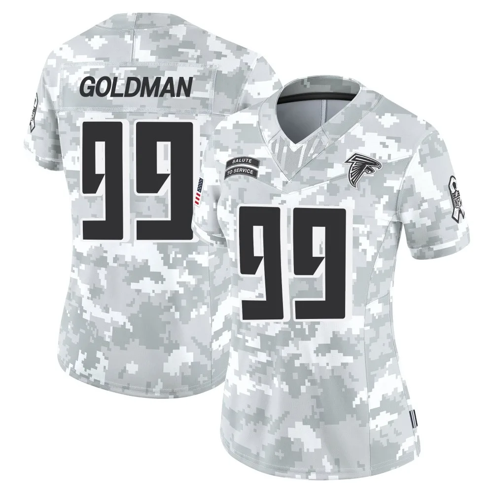 Eddie Goldman Atlanta Falcons Women's Nike 2024 Salute To Service Limited Arctic Camo Jersey Eddie Goldman Atlanta Falcons Women's Nike 2024 Salute To Service Limited Arctic Camo Jersey