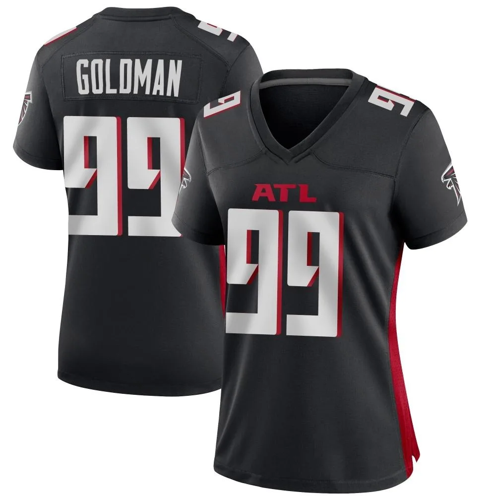 Eddie Goldman Atlanta Falcons Women's Nike Alternate Game Black Jersey Eddie Goldman Atlanta Falcons Women's Nike Alternate Game Black Jersey