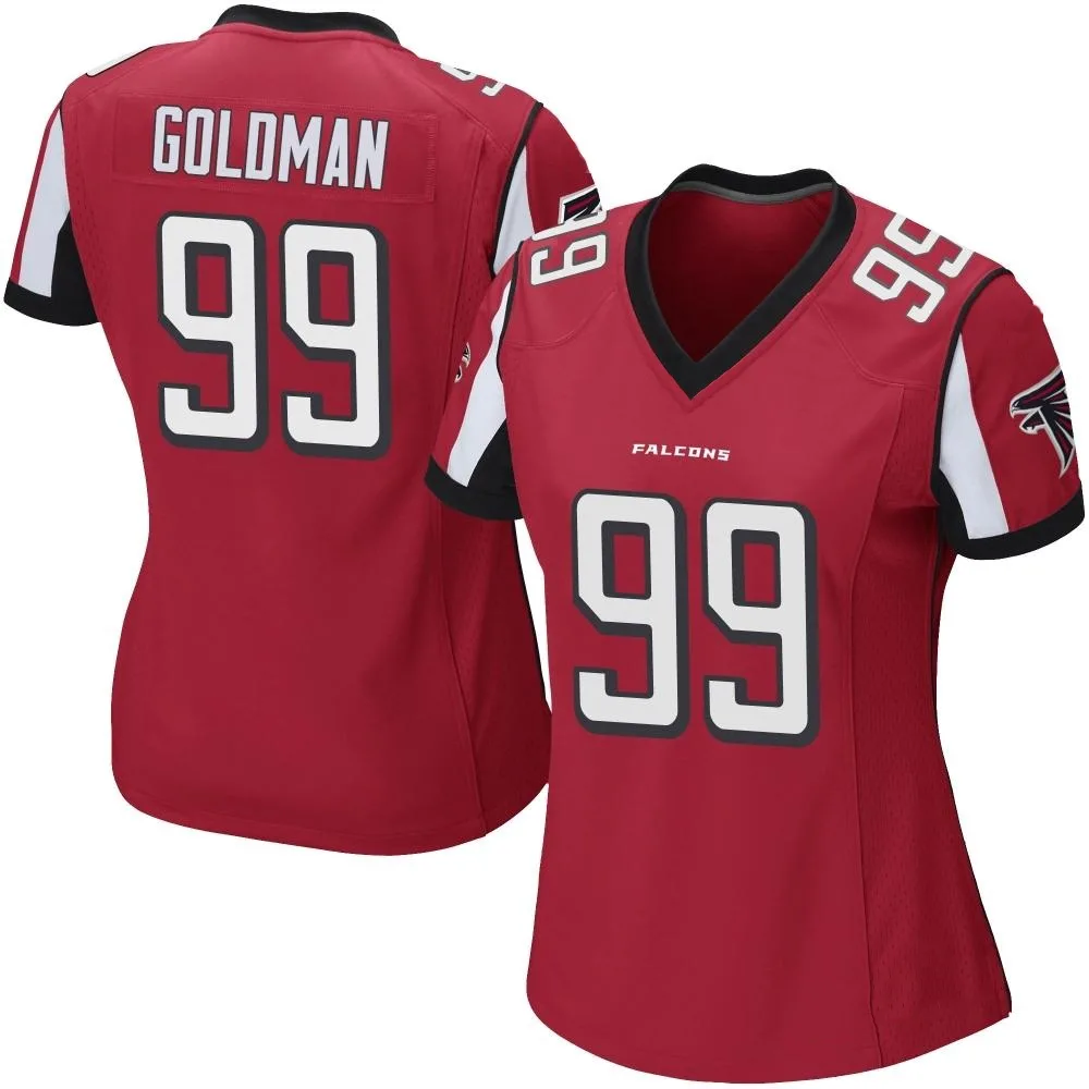 Eddie Goldman Atlanta Falcons Women's Nike Team Color Game Red Jersey Eddie Goldman Atlanta Falcons Women's Nike Team Color Game Red Jersey