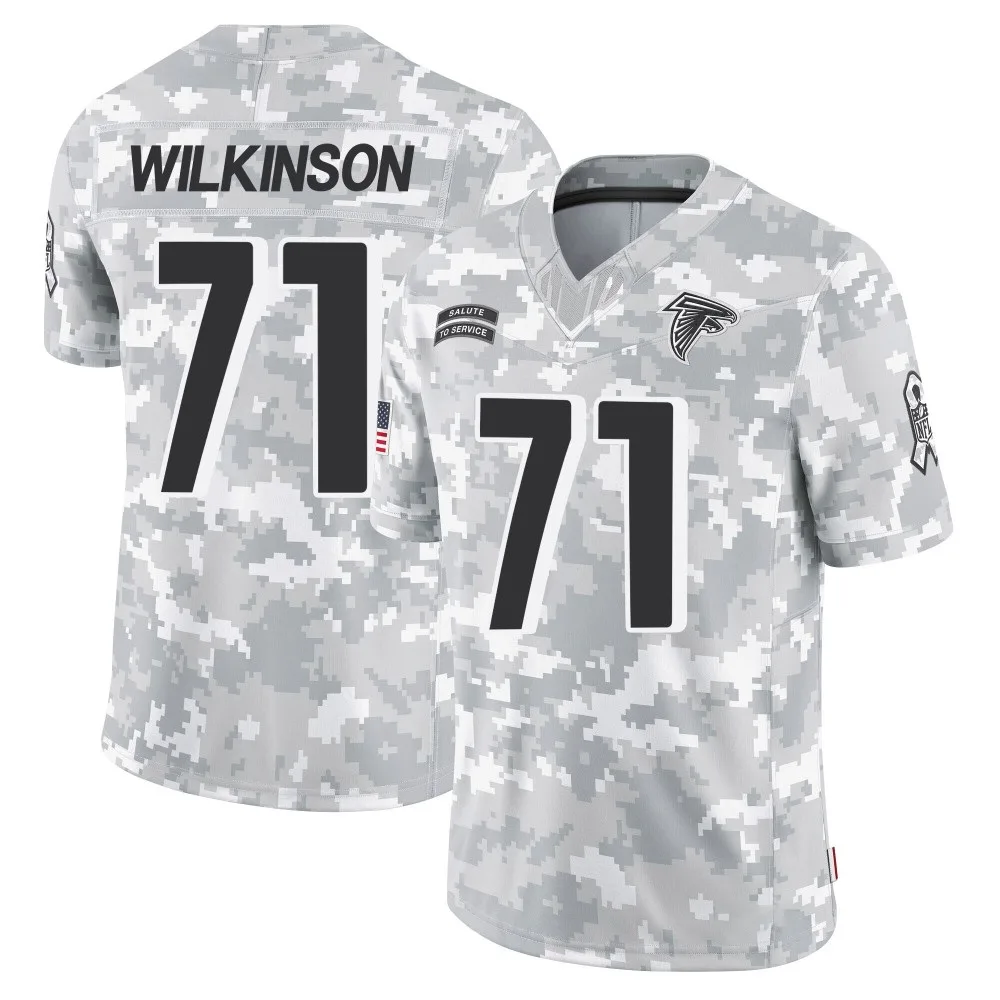 Elijah Wilkinson Atlanta Falcons Men's Nike 2024 Salute To Service Limited Arctic Camo Jersey Elijah Wilkinson Atlanta Falcons Men's Nike 2024 Salute To Service Limited Arctic Camo Jersey