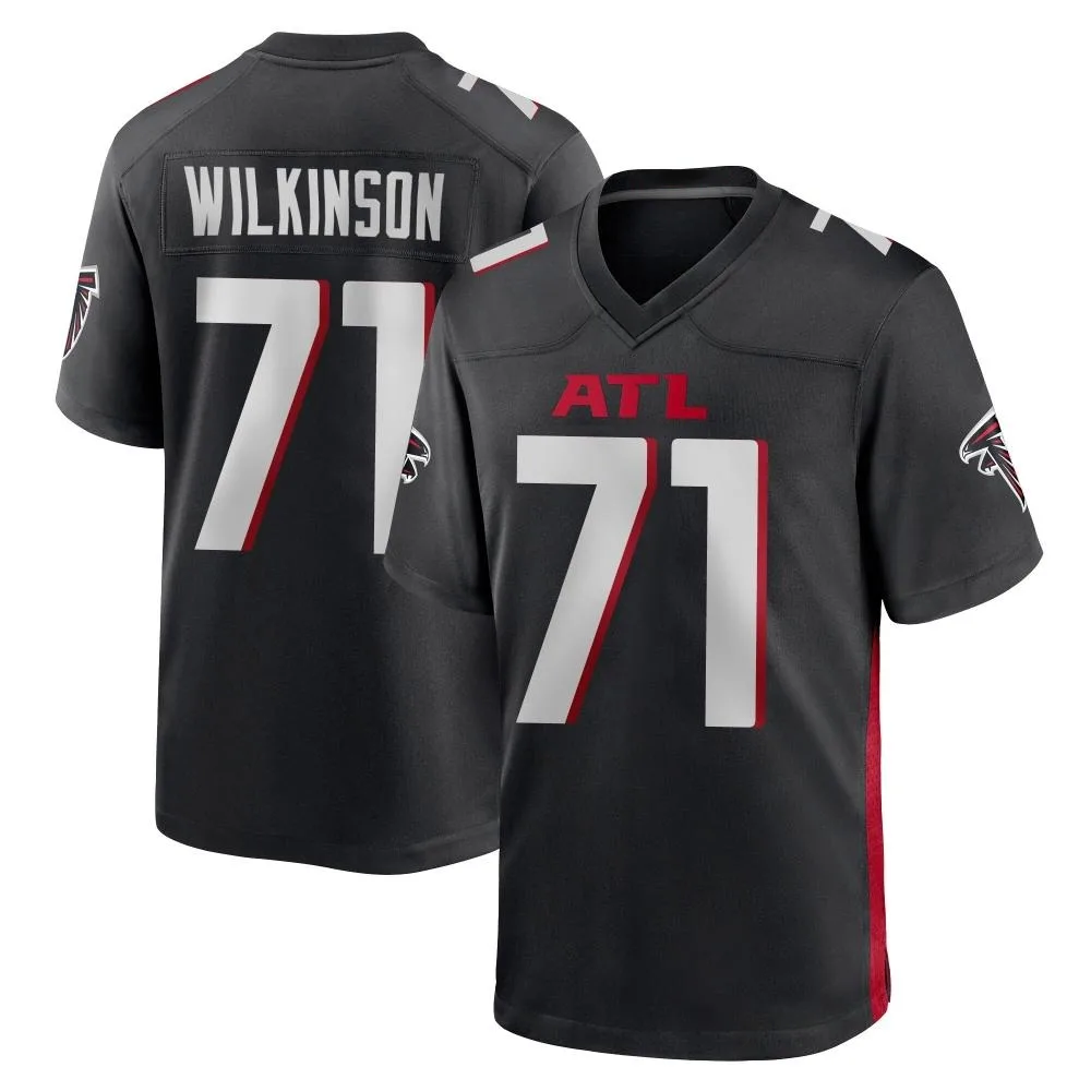 Elijah Wilkinson Atlanta Falcons Men's Nike Alternate Game Black Jersey Elijah Wilkinson Atlanta Falcons Men's Nike Alternate Game Black Jersey