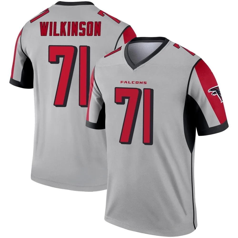 Elijah Wilkinson Atlanta Falcons Men's Nike Inverted Silver Legend Jersey Elijah Wilkinson Atlanta Falcons Men's Nike Inverted Silver Legend Jersey