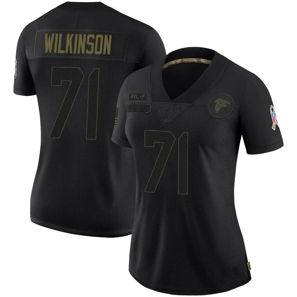 Elijah Wilkinson Atlanta Falcons Women's Nike 2020 Salute To Service Limited Black Jersey Elijah Wilkinson Atlanta Falcons Women's Nike 2020 Salute To Service Limited Black Jersey