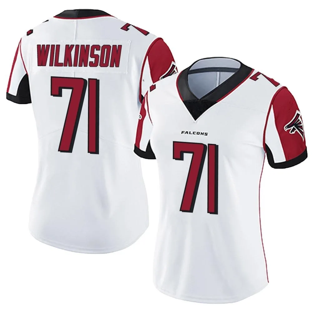 Elijah Wilkinson Atlanta Falcons Women's Nike Vapor Untouchable Limited White Jersey Elijah Wilkinson Atlanta Falcons Women's Nike Vapor Untouchable Limited White Jersey