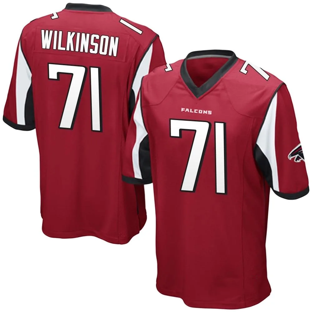 Elijah Wilkinson Atlanta Falcons Youth Nike Team Color Game Red Jersey Elijah Wilkinson Atlanta Falcons Youth Nike Team Color Game Red Jersey