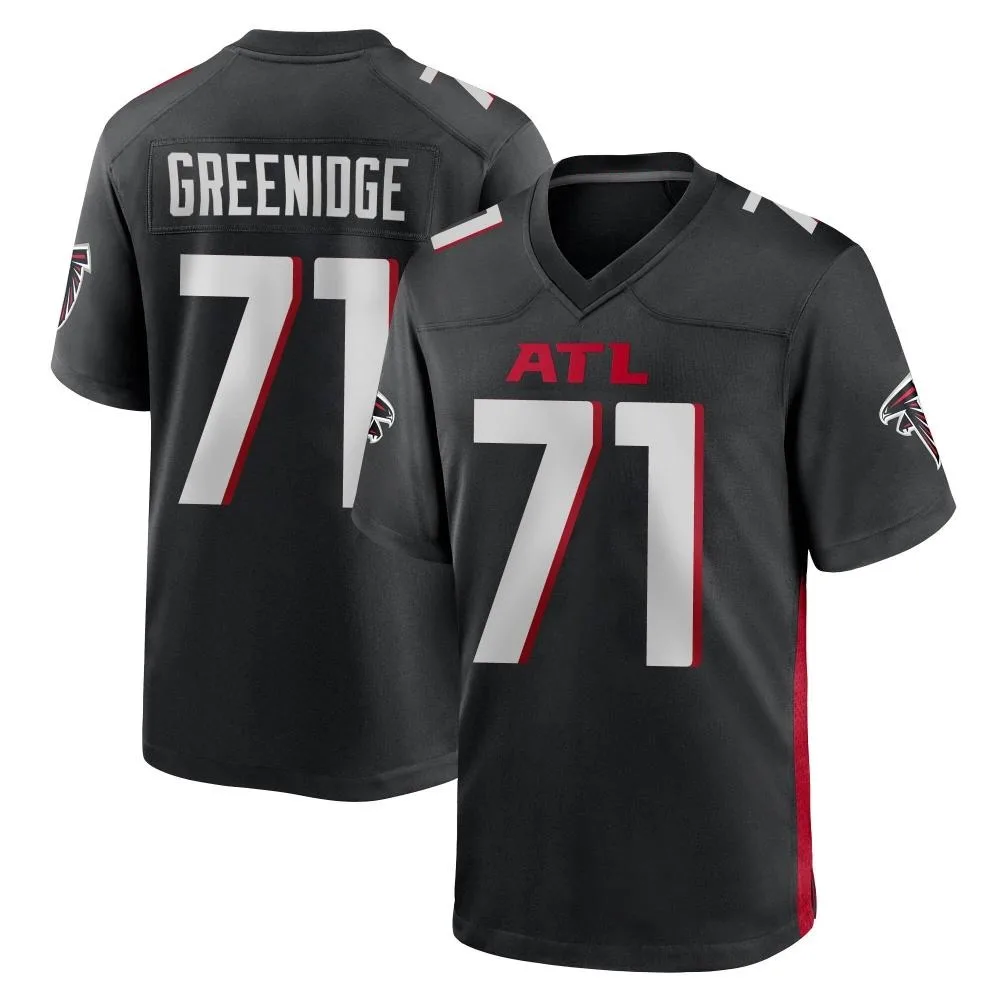Ethan Greenidge Atlanta Falcons Men's Nike Alternate Game Black Jersey Ethan Greenidge Atlanta Falcons Men's Nike Alternate Game Black Jersey
