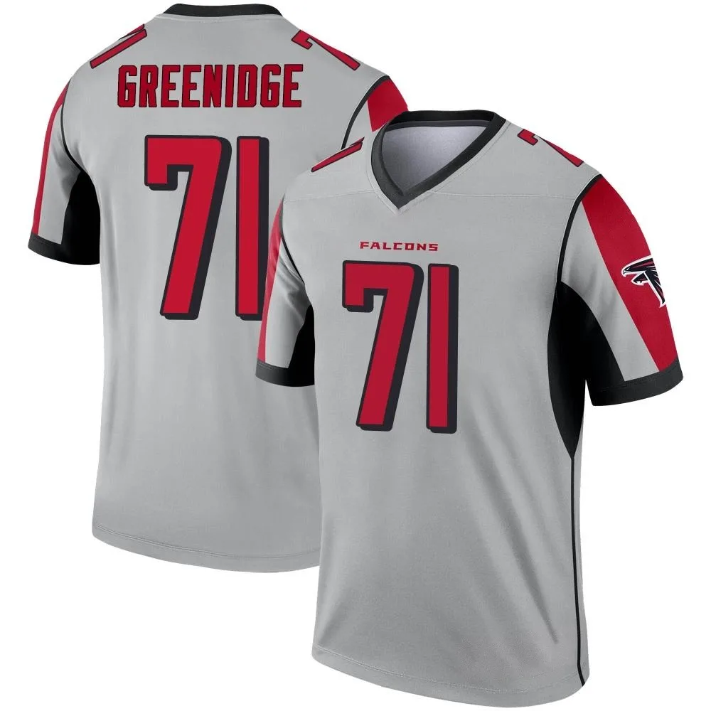 Ethan Greenidge Atlanta Falcons Men's Nike Inverted Silver Legend Jersey Ethan Greenidge Atlanta Falcons Men's Nike Inverted Silver Legend Jersey