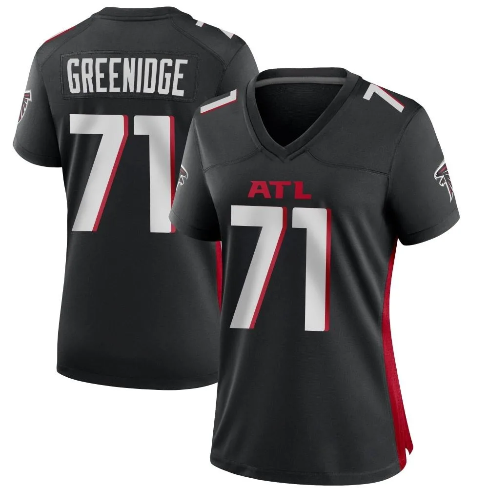 Ethan Greenidge Atlanta Falcons Women's Nike Alternate Game Black Jersey Ethan Greenidge Atlanta Falcons Women's Nike Alternate Game Black Jersey