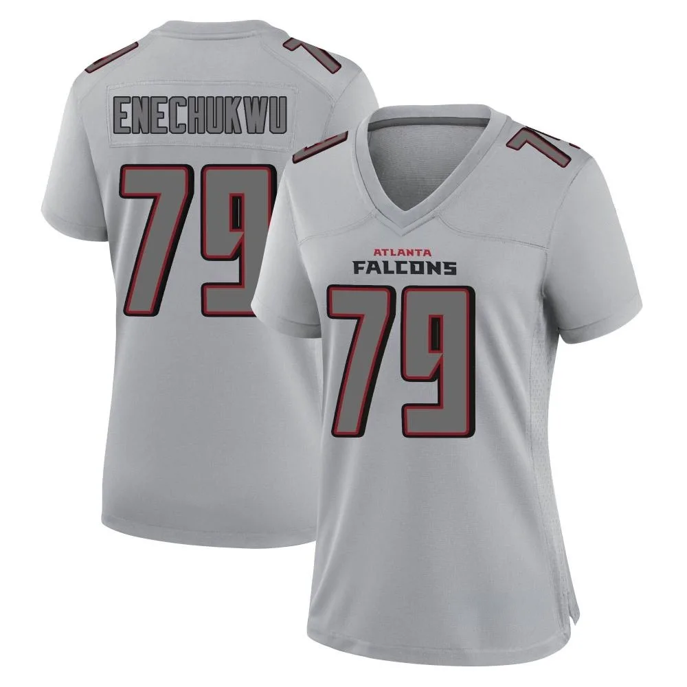 Ikenna Enechukwu Atlanta Falcons Women's Nike Atmosphere Fashion Game Gray Jersey Ikenna Enechukwu Atlanta Falcons Women's Nike Atmosphere Fashion Game Gray Jersey