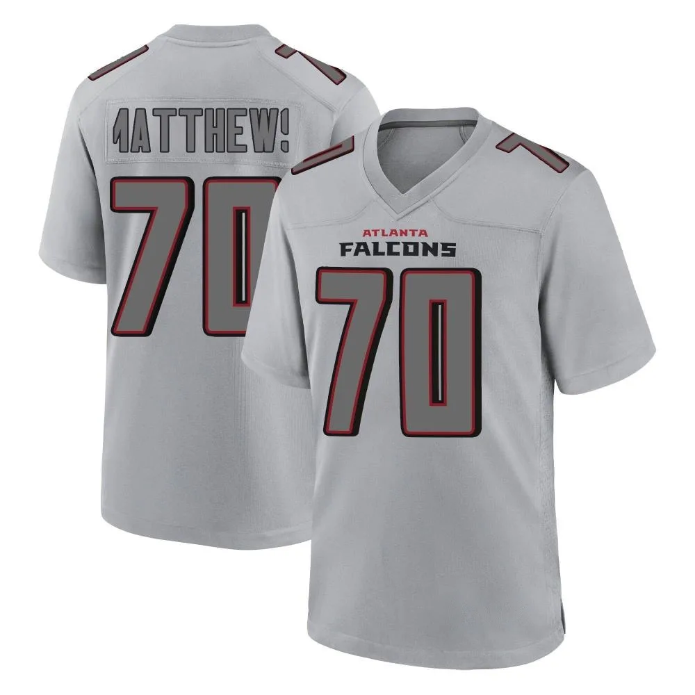 Jake Matthews Atlanta Falcons Men's Nike Atmosphere Fashion Game Gray Jersey Jake Matthews Atlanta Falcons Men's Nike Atmosphere Fashion Game Gray Jersey