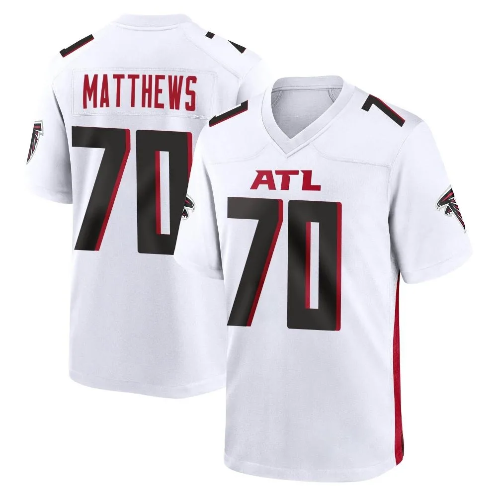 Jake Matthews Atlanta Falcons Men's Nike Game White Jersey Jake Matthews Atlanta Falcons Men's Nike Game White Jersey