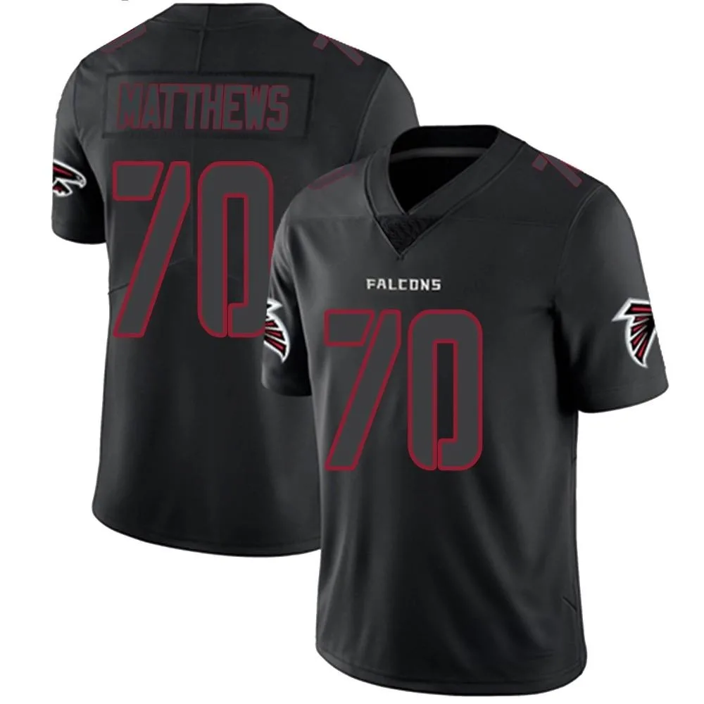 Jake Matthews Atlanta Falcons Men's Nike Limited Black Impact Jersey Jake Matthews Atlanta Falcons Men's Nike Limited Black Impact Jersey